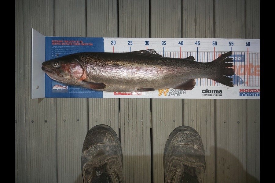 Laurence Papuni caught this 56cm Trout at Rotoiti during The Hirepool Baitmates Fishing Comp