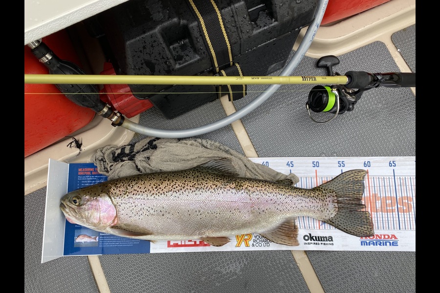 Ian Pedersen caught this 58.0cm Trout at BOP during The Hirepool Baitmates Fishing Comp